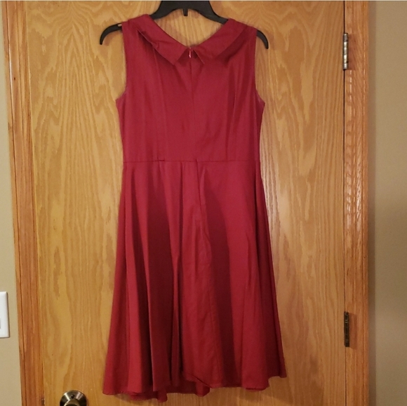 NWOT Vintage V-Neck Style Red Dress - Picture 7 of 9